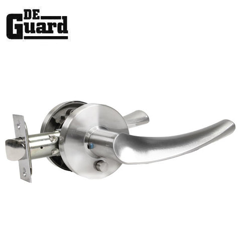 Contemporary Wave Lever Set - Privacy - Round Rose - Satin Nickel - Grade 3 - UHS Hardware Contemporary Wave Lever Set - Privacy - Round Rose - Satin Nickel - Grade 3 - UHS Hardware