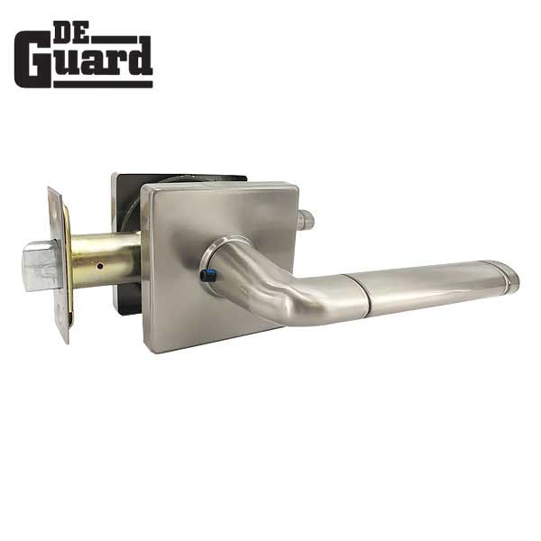Premium Contemporary Leverset Lock - Square Rose -Bright Satin Nickel - Passage - Grade 3 - UHS Hardware Premium Contemporary Leverset Lock - Square Rose -Bright Satin Nickel - Passage - Grade 3 - UHS Hardware
