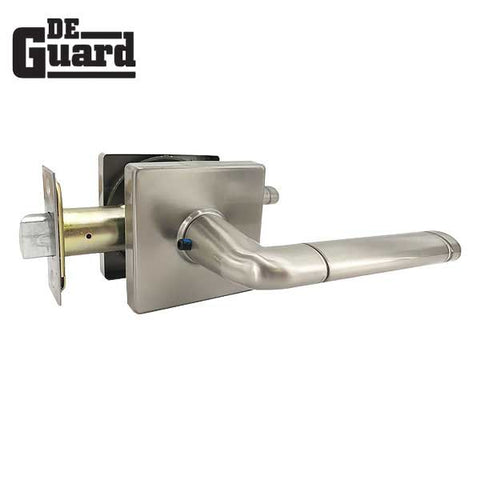 Premium Contemporary Leverset Lock - Square Rose -Bright Satin Nickel - Passage - Grade 3 - UHS Hardware Premium Contemporary Leverset Lock - Square Rose -Bright Satin Nickel - Passage - Grade 3 - UHS Hardware