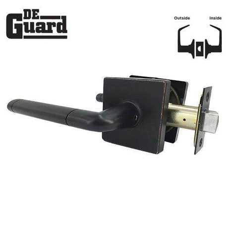 Premium Contemporary Lever Set Lock - Square Rose - Oil Rubbed Bronze - Passage - Grade 3 - UHS Hardware Premium Contemporary Lever Set Lock - Square Rose - Oil Rubbed Bronze - Passage - Grade 3 - UHS Hardware