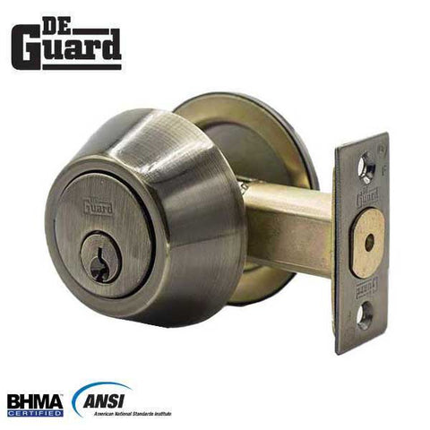 Premium Single Cylinder Deadbolt - Antique Brass - Grade 3 - ( SC1 / KW1 ) - UHS Hardware Premium Single Cylinder Deadbolt - Antique Brass - Grade 3 - ( SC1 / KW1 ) - UHS Hardware