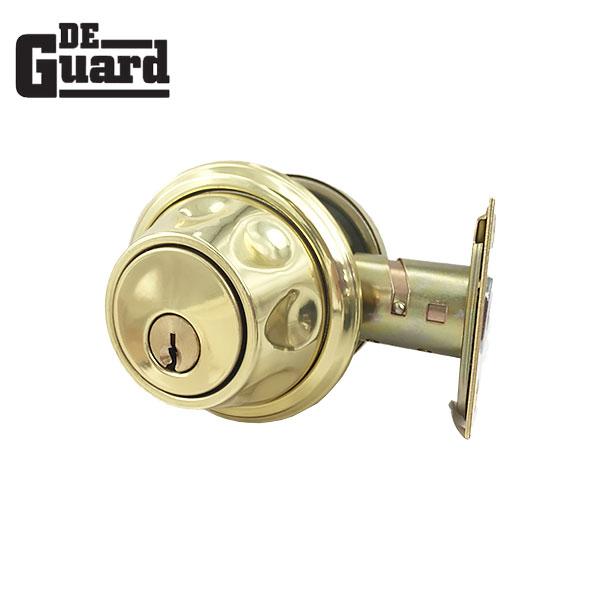 Premium Single Cylinder "Spin To Lock" Deadbolt - Polished Brass - Grade 3 - SC1 - UHS Hardware Premium Single Cylinder "Spin To Lock" Deadbolt - Polished Brass - Grade 3 - SC1 - UHS Hardware
