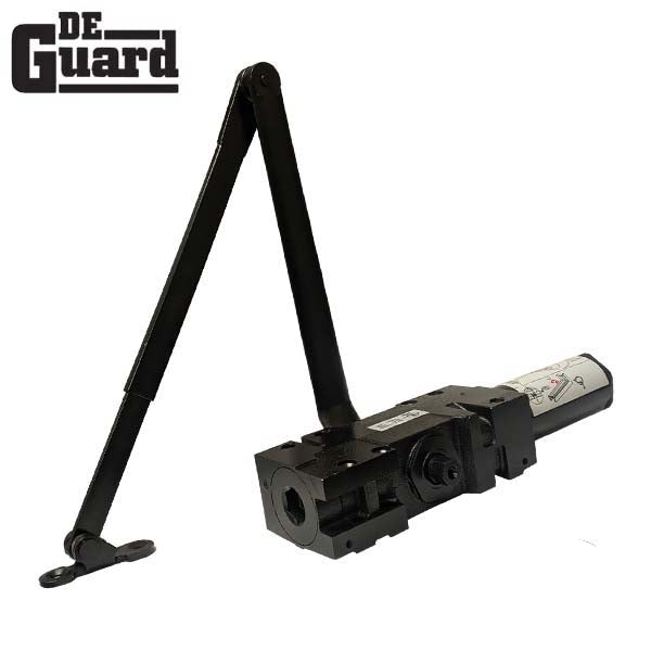 Hydraulic Door Closer / Back Check / w/ Plastic Cover - Grade 1 - Duranodic - Adjustable Size 1-6 - UHS Hardware