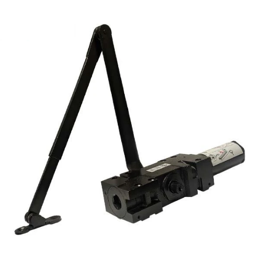 Hydraulic Door Closer / Back Check / w/ Plastic Cover - Grade 1 - Duranodic - Adjustable Size 1-6 - UHS Hardware