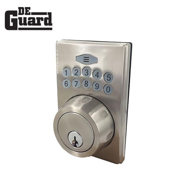 Electronic Deadbolt w/ TurnToLock – Satin Nickel – SN – KW1 - UHS Hardware Electronic Deadbolt w/ TurnToLock – Satin Nickel – SN – KW1 - UHS Hardware