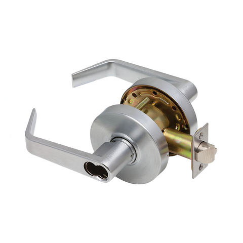 Dexter C2000 - Commercial Lever Set Handle - 2-3/4” Backset - Storeroom - SFIC Less Core - Satin Chrome - Grade 2 - UHS Hardware Dexter C2000 - Commercial Lever Set Handle - 2-3/4” Backset - Storeroom - SFIC Less Core - Satin Chrome - Grade 2 - UHS Hardware