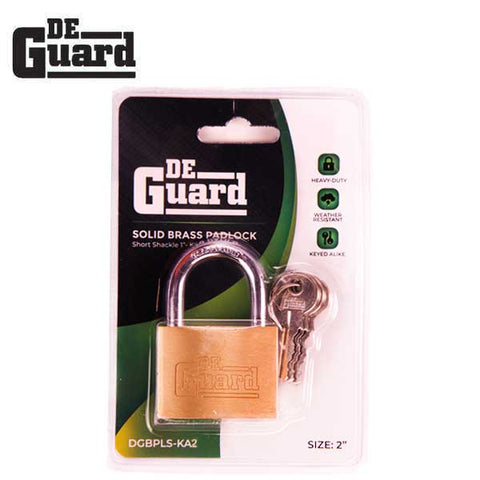 Premium - Solid Brass Padlock - Short Shackle 1"- Keyed Alike #2 - UHS Hardware Premium - Solid Brass Padlock - Short Shackle 1"- Keyed Alike #2 - UHS Hardware