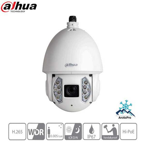 Dahua / IP / 2MP / Network PTZ Dome Camera / Motorized Varifocal / Starlight / 40x Zoom / 200m IR / 45-180mm Lens / WDR / IP67 / IK10 / DH-6AE240VNI - UHS Hardware Dahua / IP / 2MP / Network PTZ Dome Camera / Motorized Varifocal / Starlight / 40x Zoom / 200m IR / 45-180mm Lens / WDR / IP67 / IK10 / DH-6AE240VNI - UHS Hardware