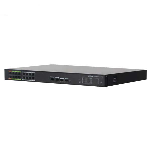 Dahua / ePoE Ethernet Switch / 16-Port / 100-240 VAC / 800m / 240W / Managed / LR2218-16ET-240 - UHS Hardware