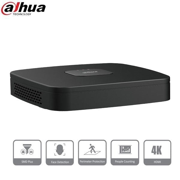 Dahua / 4 Channel / 8MP / 4K NVR / 1 SATA / 4TB HDD / DH-N41C1P4 - UHS Hardware Dahua / 4 Channel / 8MP / 4K NVR / 1 SATA / 4TB HDD / DH-N41C1P4 - UHS Hardware