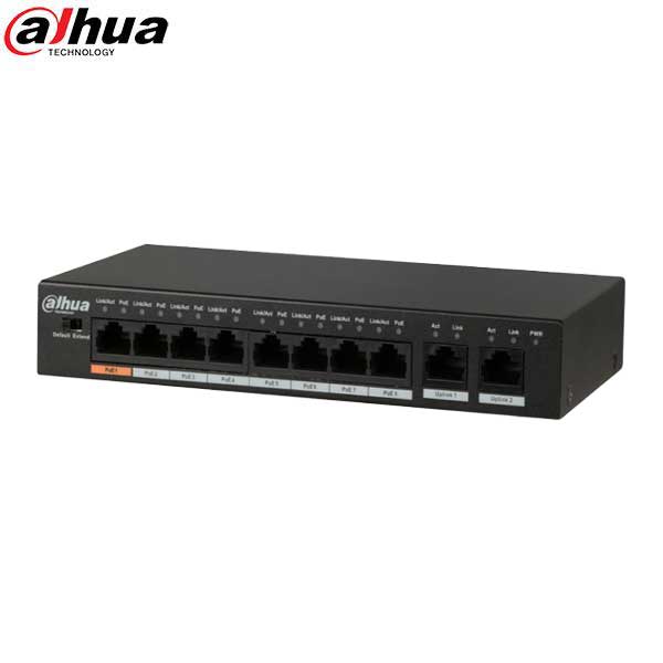 Dahua / PoE Ethernet Switch / 8-Port / 250m PoE / 48-57 VDC / 96W / PFS3010-8ET-96 - UHS Hardware Dahua / PoE Ethernet Switch / 8-Port / 250m PoE / 48-57 VDC / 96W / PFS3010-8ET-96 - UHS Hardware