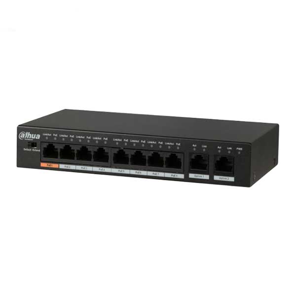 Dahua / PoE Ethernet Switch / 8-Port / 250m PoE / 48-57 VDC / 96W / PFS3010-8ET-96 - UHS Hardware Dahua / PoE Ethernet Switch / 8-Port / 250m PoE / 48-57 VDC / 96W / PFS3010-8ET-96 - UHS Hardware