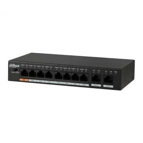 Dahua / PoE Ethernet Switch / 8-Port / 250m PoE / 48-57 VDC / 96W / PFS3010-8ET-96 - UHS Hardware Dahua / PoE Ethernet Switch / 8-Port / 250m PoE / 48-57 VDC / 96W / PFS3010-8ET-96 - UHS Hardware