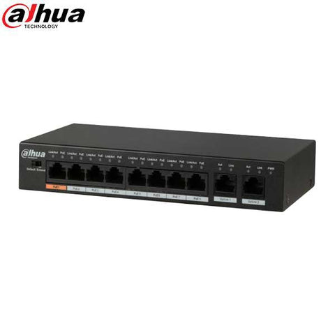 Dahua / PoE Ethernet Switch / 8-Port / 250m PoE / 48-57 VDC / 96W / PFS3010-8ET-96 - UHS Hardware Dahua / PoE Ethernet Switch / 8-Port / 250m PoE / 48-57 VDC / 96W / PFS3010-8ET-96 - UHS Hardware