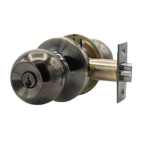 Premium Knobset - Antique Brass - Entrance - Grade 3 - ( SC1 / KW1 ) - UHS Hardware Premium Knobset - Antique Brass - Entrance - Grade 3 - ( SC1 / KW1 ) - UHS Hardware