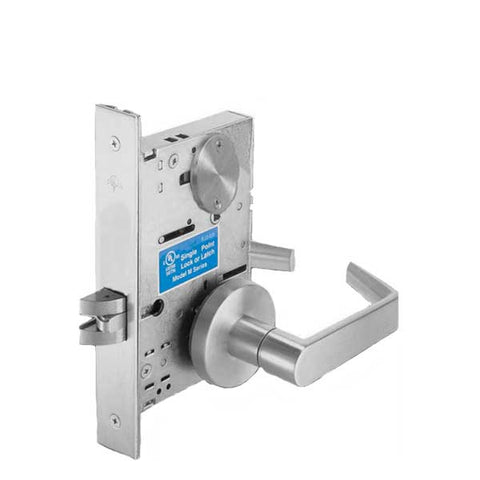 Extra Heavy Duty Mortise Door Lock - Privacy - No Cylinder - Satin Chrome - Grade 1 - UHS Hardware Extra Heavy Duty Mortise Door Lock - Privacy - No Cylinder - Satin Chrome - Grade 1 - UHS Hardware
