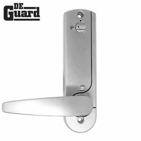 Premium Mechanical Keypad Keyless Lever Lock - EZ Code Change - Satin Chrome - UHS Hardware Premium Mechanical Keypad Keyless Lever Lock - EZ Code Change - Satin Chrome - UHS Hardware