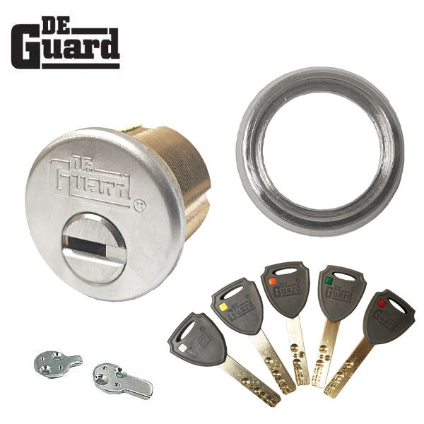 High Security - RIM/Mortise Cylinder - 1-1/8"- 206 Keyway - US26D - Satin Chrome - UHS Hardware High Security - RIM/Mortise Cylinder - 1-1/8"- 206 Keyway - US26D - Satin Chrome - UHS Hardware
