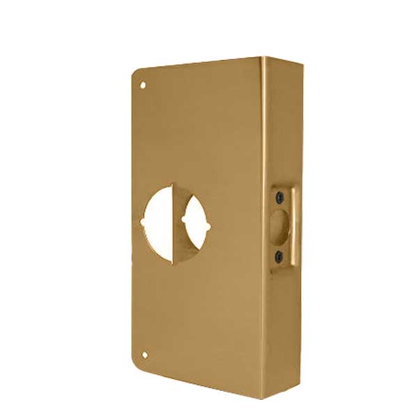 Don-Jo - 1CW - 1 Hole Wrap Around Plates - 9" Height - 2-3/8" Backset - Satin Bronze - UHS Hardware Don-Jo - 1CW - 1 Hole Wrap Around Plates - 9" Height - 2-3/8" Backset - Satin Bronze - UHS Hardware