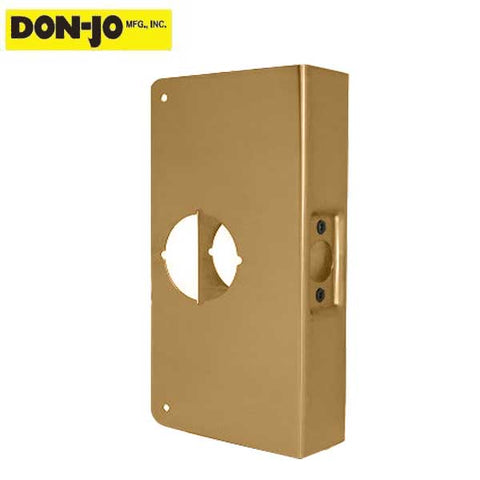Don-Jo - 1CW - 1 Hole Wrap Around Plates - 9" Height - 2-3/8" Backset - Satin Bronze - UHS Hardware Don-Jo - 1CW - 1 Hole Wrap Around Plates - 9" Height - 2-3/8" Backset - Satin Bronze - UHS Hardware