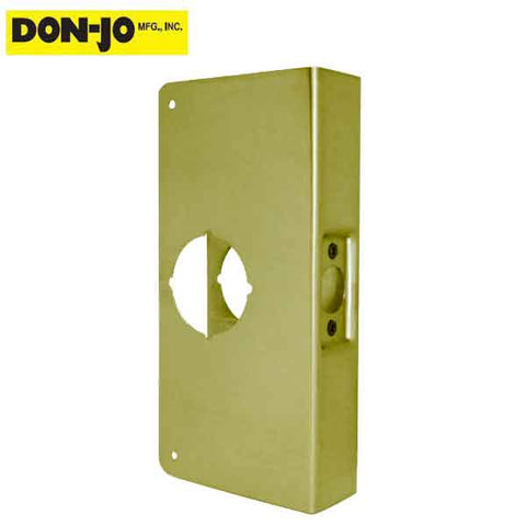 Don-Jo - Wrap Plate - #1 - 2-3/8" -1-3/8" Doors - Polished Brass (1-PB-CW) - UHS Hardware Don-Jo - Wrap Plate - #1 - 2-3/8" -1-3/8" Doors - Polished Brass (1-PB-CW) - UHS Hardware