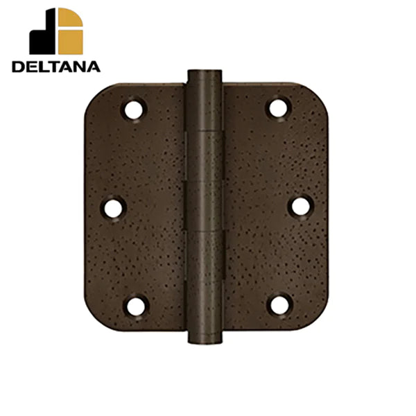 Deltana Solid Brass 3.5" Radius Hinge - Heavy Duty Door Hardware With Wood Screws