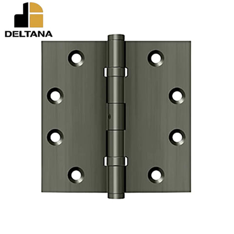 Deltana - 4-1/2" x 4-1/2" Square Hinges - Ball Bearing - 0.134 Thickness - Optional Finish Deltana - 4-1/2" x 4-1/2" Square Hinges - Ball Bearing - 0.134 Thickness - Optional Finish