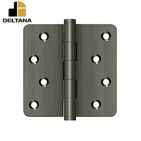 Deltana - 4" x 4" x 1/4" Radius Hinge - Zig-Zag - 0.085 Thickness - Optional Finish Deltana - 4" x 4" x 1/4" Radius Hinge - Zig-Zag - 0.085 Thickness - Optional Finish