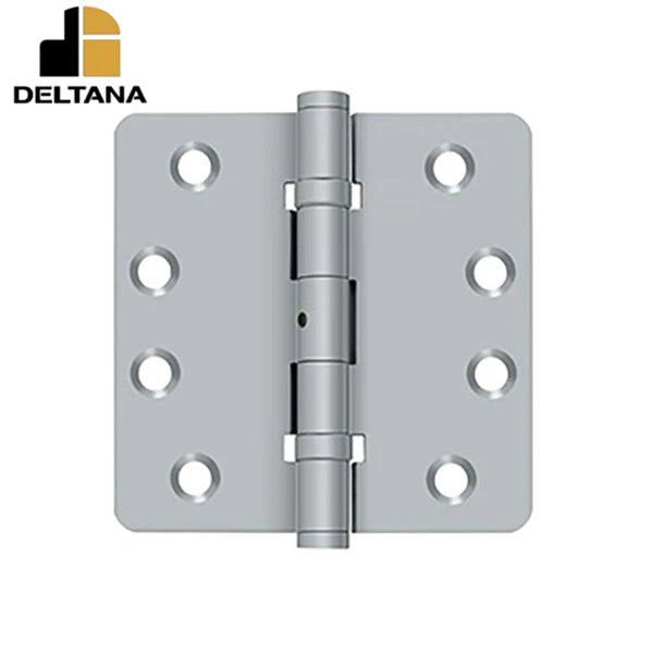 Deltana - 4" x 4" x 1/4" Radius Hinge - Ball Bearing - NRP - Solid Brass - 0.129 Thickness - Optional Finish