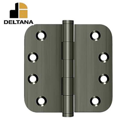 Deltana - 4" x 4" x 5/8" Radius Hinge - 0.129 Thickness - Optional Finish Deltana - 4" x 4" x 5/8" Radius Hinge - 0.129 Thickness - Optional Finish