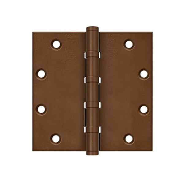Deltana - 5" x 5" Square Hinges - Ball Bearing - Solid Brass - 0.150" Thickness