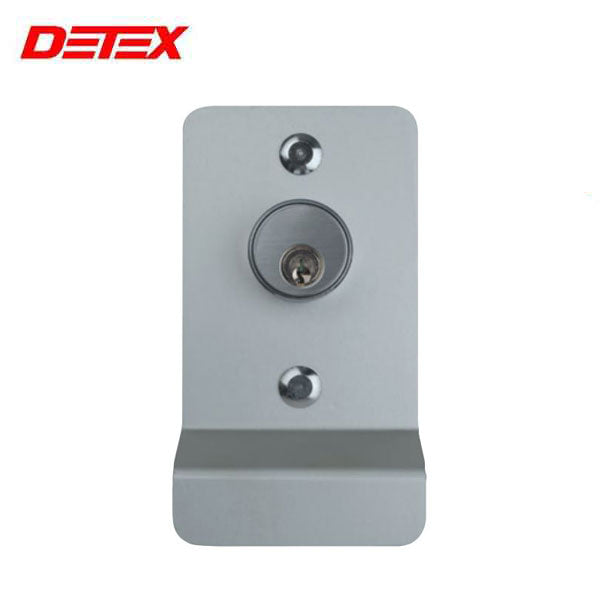 Detex - 03P - Pull Plate For Value Series Exit Devices - With Cylinder Hole - 630 - Satin Aluminum - UHS Hardware Detex - 03P - Pull Plate For Value Series Exit Devices - With Cylinder Hole - 630 - Satin Aluminum - UHS Hardware