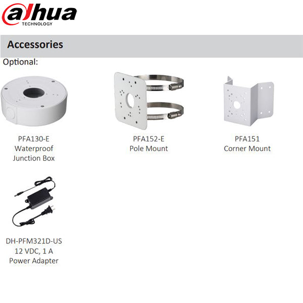 Dahua / IP Camera / Bullet / 5 MP / DH-N53AF5Z - UHS Hardware Dahua / IP Camera / Bullet / 5 MP / DH-N53AF5Z - UHS Hardware