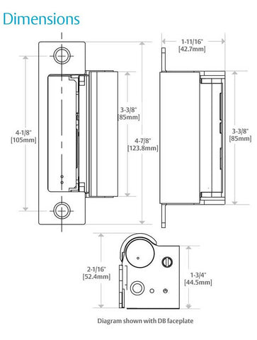 HES - 1006 Electric Strike Kit for Latchbolt Locks w/ Faceplates - Fail Secure - 12/24VDC - UHS Hardware HES - 1006 Electric Strike Kit for Latchbolt Locks w/ Faceplates - Fail Secure - 12/24VDC - UHS Hardware