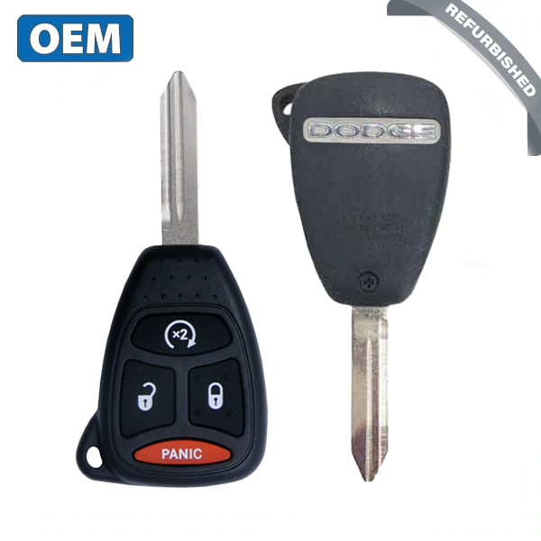 2007-2011 Dodge Ram Durango Dakota / 4-Button Remote Head Key / PN: 68026372AB / KOBDT04A (OEM Refurb) - UHS Hardware 2007-2011 Dodge Ram Durango Dakota / 4-Button Remote Head Key / PN: 68026372AB / KOBDT04A (OEM Refurb) - UHS Hardware