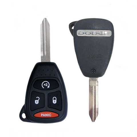 2007-2011 Dodge Ram Durango Dakota / 4-Button Remote Head Key / PN: 68026372AB / KOBDT04A (OEM Refurb) - UHS Hardware 2007-2011 Dodge Ram Durango Dakota / 4-Button Remote Head Key / PN: 68026372AB / KOBDT04A (OEM Refurb) - UHS Hardware