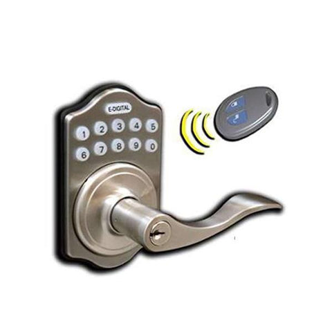 Lockey - E985 - Electronic Keypad E-Digital Lever Lock w/ Remote Control - UHS Hardware Lockey - E985 - Electronic Keypad E-Digital Lever Lock w/ Remote Control - UHS Hardware