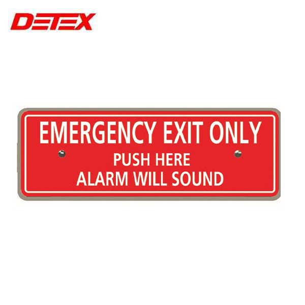 Detex - Replacement "Emergency Exit Only" Plate for ECL-230D Exit Device - UHS Hardware Detex - Replacement "Emergency Exit Only" Plate for ECL-230D Exit Device - UHS Hardware