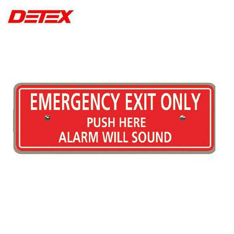 Detex - Replacement "Emergency Exit Only" Plate for ECL-230D Exit Device - UHS Hardware Detex - Replacement "Emergency Exit Only" Plate for ECL-230D Exit Device - UHS Hardware