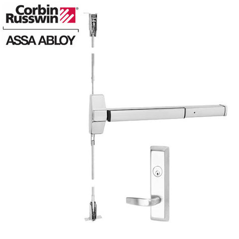 Corbin Russwin - ED5860 - Concealed Vertical Rod Panic Exit Device w/ Motorized Latch Retraction - 36" - Storeroom - Satin Stainless Steel - Grade 1 - LHR/RHR - UHS Hardware Corbin Russwin - ED5860 - Concealed Vertical Rod Panic Exit Device w/ Motorized Latch Retraction - 36" - Storeroom - Satin Stainless Steel - Grade 1 - LHR/RHR - UHS Hardware