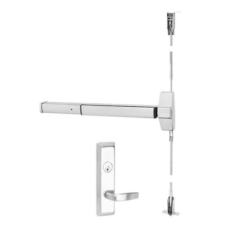 Corbin Russwin - ED5860 - Concealed Vertical Rod Panic Exit Device w/ Motorized Latch Retraction - 36" - Storeroom - Satin Stainless Steel - Grade 1 - LHR/RHR - UHS Hardware Corbin Russwin - ED5860 - Concealed Vertical Rod Panic Exit Device w/ Motorized Latch Retraction - 36" - Storeroom - Satin Stainless Steel - Grade 1 - LHR/RHR - UHS Hardware