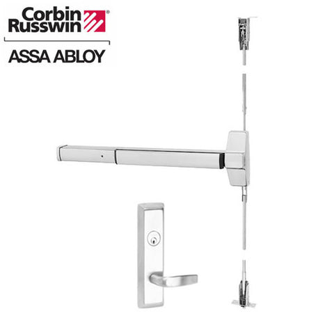 Corbin Russwin - ED5860 - Concealed Vertical Rod Panic Exit Device w/ Motorized Latch Retraction - 36" - Storeroom - Satin Stainless Steel - Grade 1 - LHR/RHR - UHS Hardware Corbin Russwin - ED5860 - Concealed Vertical Rod Panic Exit Device w/ Motorized Latch Retraction - 36" - Storeroom - Satin Stainless Steel - Grade 1 - LHR/RHR - UHS Hardware