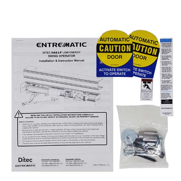 Ditec - Entrematic - WL-P0100 - Installation Pack, Manual, Screws and Spindle for HA8-LP - UHS Hardware