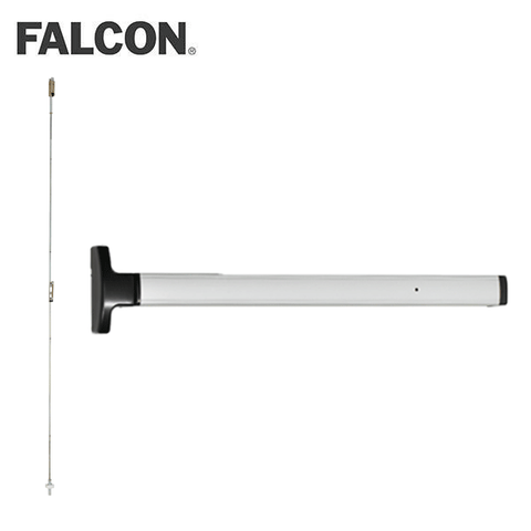 Falcon - 1692 - Concealed Vertical Rod Touchbar Device - 36" - Nightlatch / Holdback - US28 - Satin Aluminum Clear Anodized Falcon - 1692 - Concealed Vertical Rod Touchbar Device - 36" - Nightlatch / Holdback - US28 - Satin Aluminum Clear Anodized