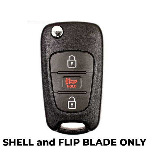 2012-2013 Kia Rio / 3-Button Flip Key SHELL KK10 HS / PN: 95430-1W020 TQ8-RKE-3F02 (AFTERMARKET) - UHS Hardware 2012-2013 Kia Rio / 3-Button Flip Key SHELL KK10 HS / PN: 95430-1W020 TQ8-RKE-3F02 (AFTERMARKET) - UHS Hardware