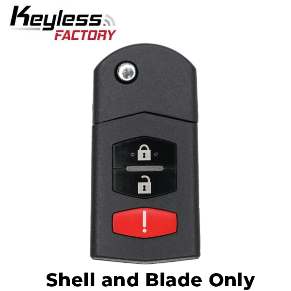 2006-2015 Mazda / 3-Button Flip Key SHELL for BGBX1T478SKE125-01
