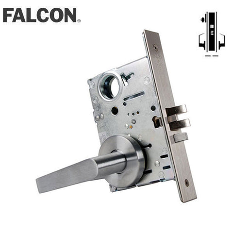 Falcon - MA51B-DG - Cylinder Mortise Lock - Storeroom - SFIC - Dane Lever - 626 - Optional Handing - Satin Chrome - Fire Rated - Grade 1 - UHS Hardware Falcon - MA51B-DG - Cylinder Mortise Lock - Storeroom - SFIC - Dane Lever - 626 - Optional Handing - Satin Chrome - Fire Rated - Grade 1 - UHS Hardware