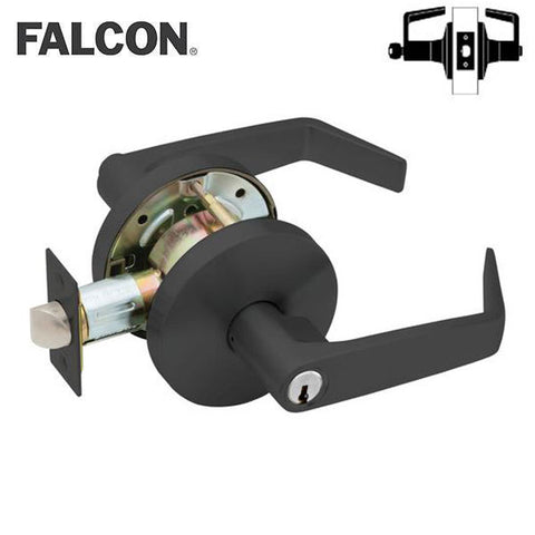 Falcon - W581CP6D - Cylindrical Leverset - Dane Lever - Storeroom - 2 3/4" Backset - Matte Black - Grade 2 - UHS Hardware Falcon - W581CP6D - Cylindrical Leverset - Dane Lever - Storeroom - 2 3/4" Backset - Matte Black - Grade 2 - UHS Hardware