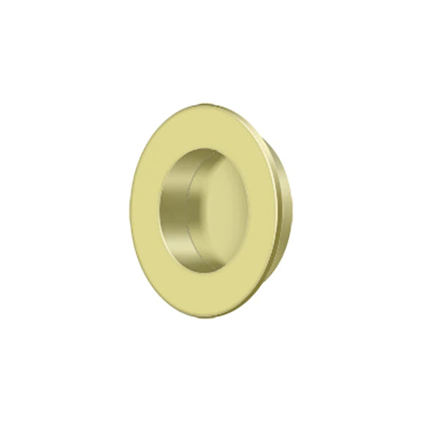 Deltana - Flush Pull - Round - Heavy Duty - 1-7/8" - Solid Brass - 1-1/2" Base Size - Optional Finish