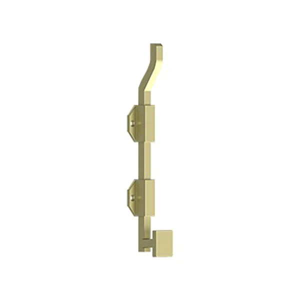 Deltana - 10" Modern Offset Surface Bolt - Heavy Duty - Solid Brass - Optional Finish